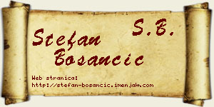 Stefan Bosančić vizit kartica